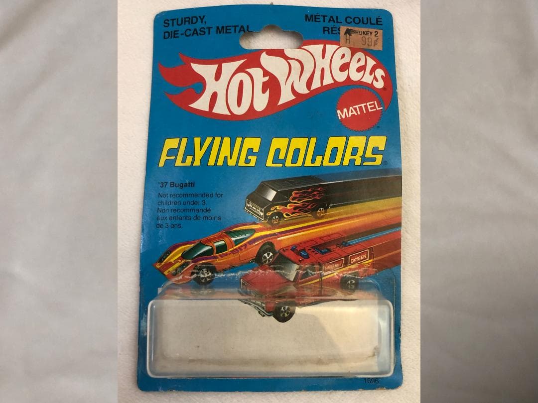 当時物・激レア】ホットウィール '37 Bugatti 輸出用台紙（豪州流通品）