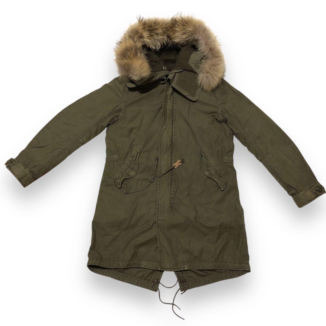 【ゴア】モッズコート ミリタリー キルトインナー ラクーンファー 脱着可能 良品