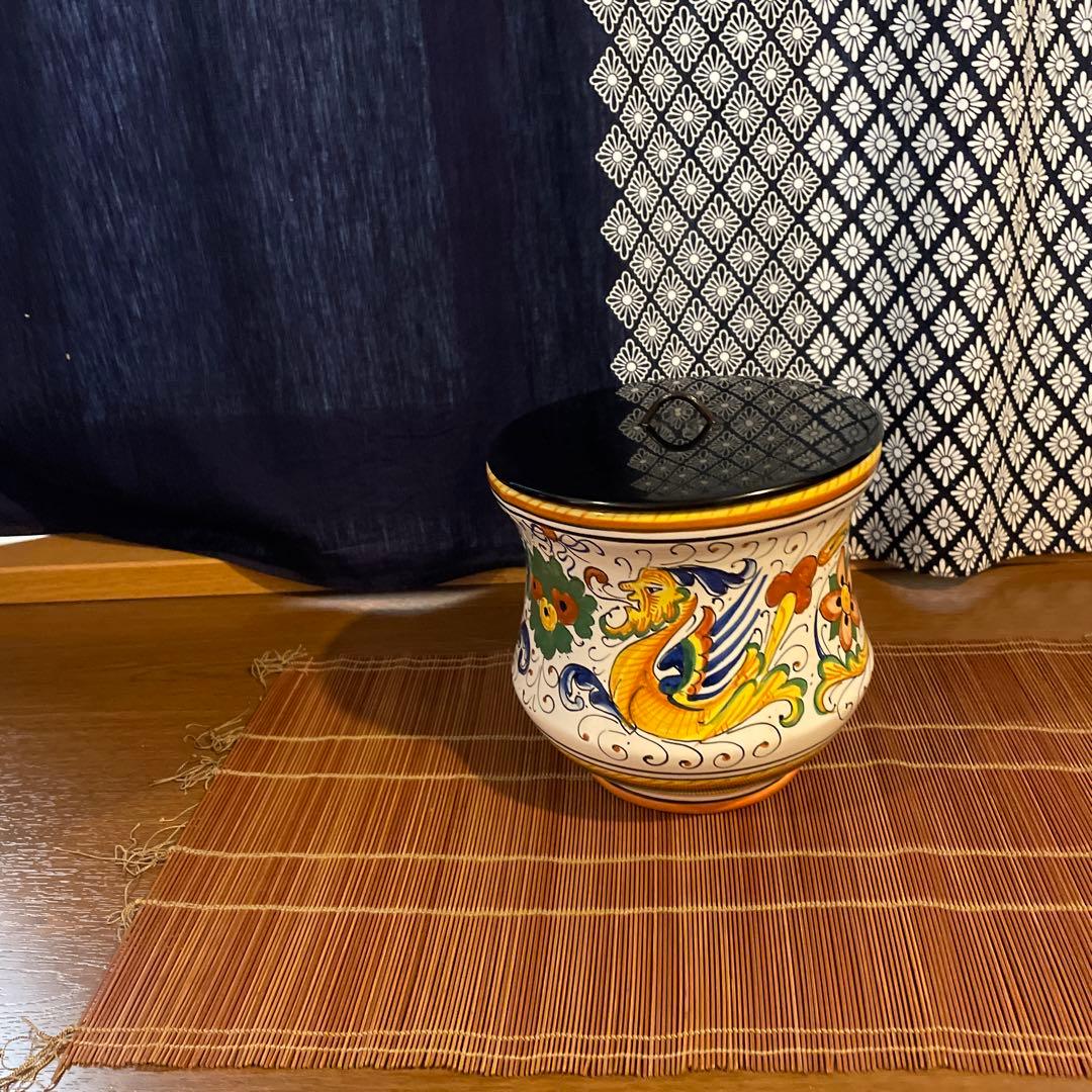 ♦︎【美品❤️水指】 茶道具　イタリア製　陶器　♦︎