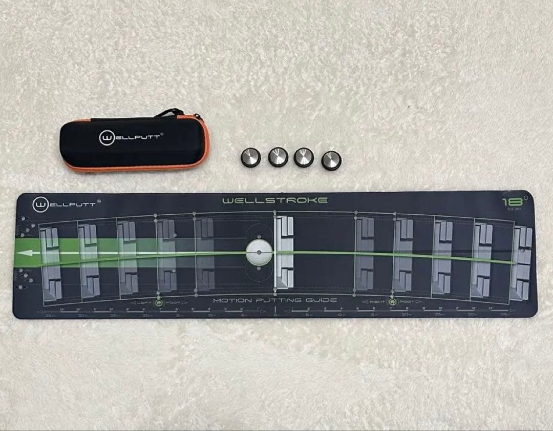 wellputt ウェルストローク　18度　パター練習 インドアティ付き