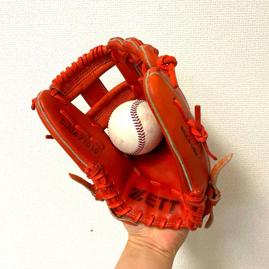 140 ZETT グランステイタス 極美品 即戦力 軟式少年 内野手用グローブ