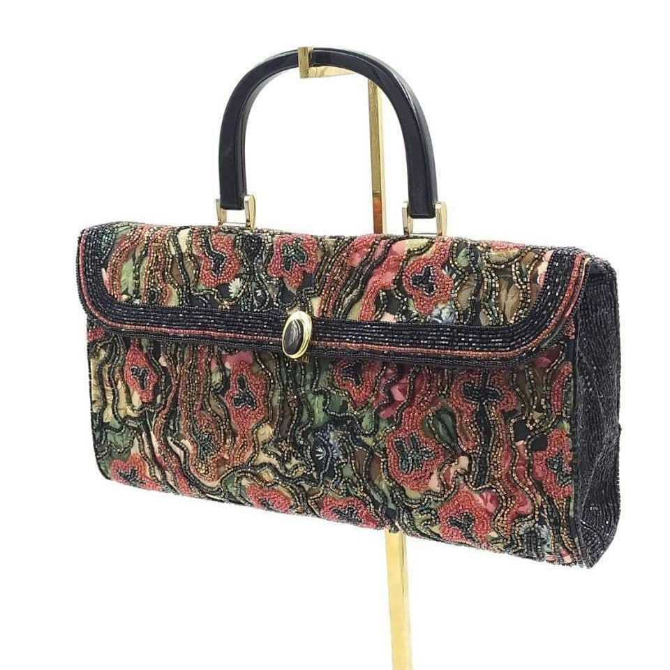 完売モデル Lumy ルミー はしもと ビーズバッグ ハンドバッグ 皇室御用達