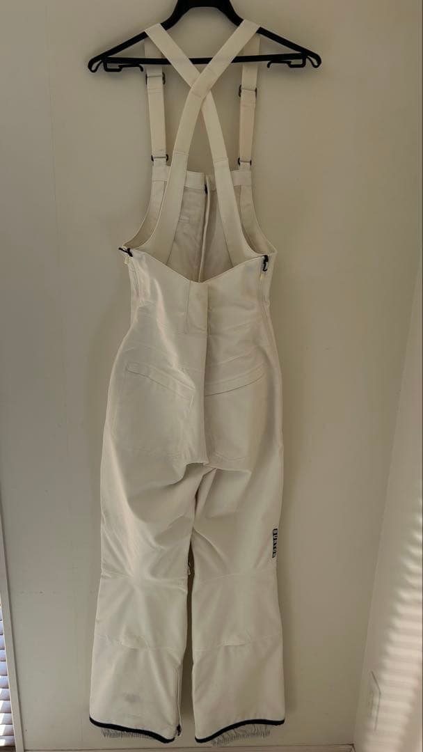 バートン　Burton ホワイト スノーボードオーバーオール　ビブパンツ