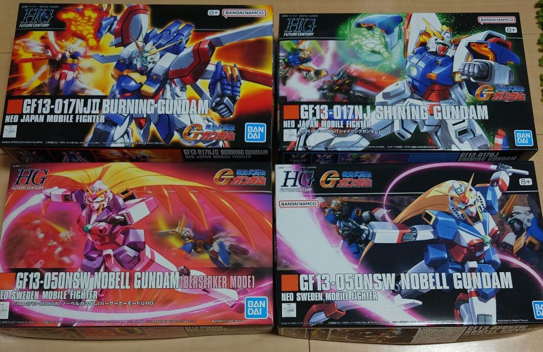 【未組立】 HG Gガンダムまとめ　4体セット　シャイニング　ノーベル　ゴッド