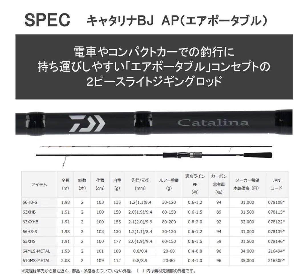 ダイワSLJキャタリナ BJ AP610MS-L