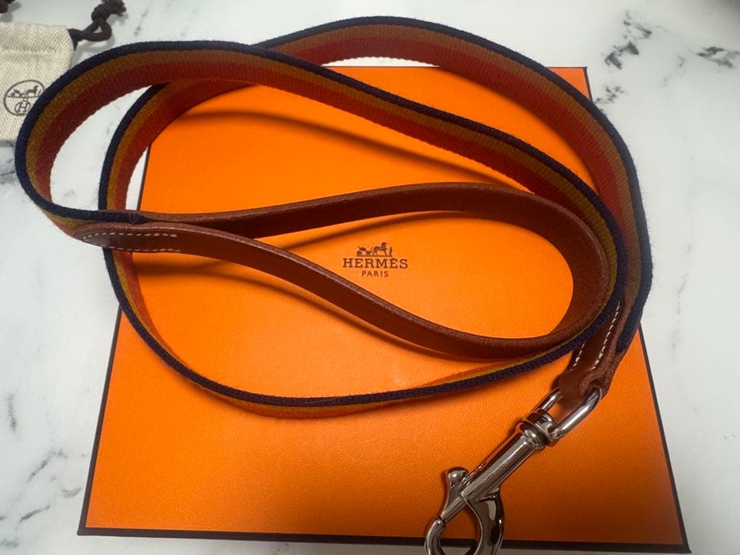 新品 HERMES 犬用 首輪&リードセット ロカバール スリム　エルメス XS