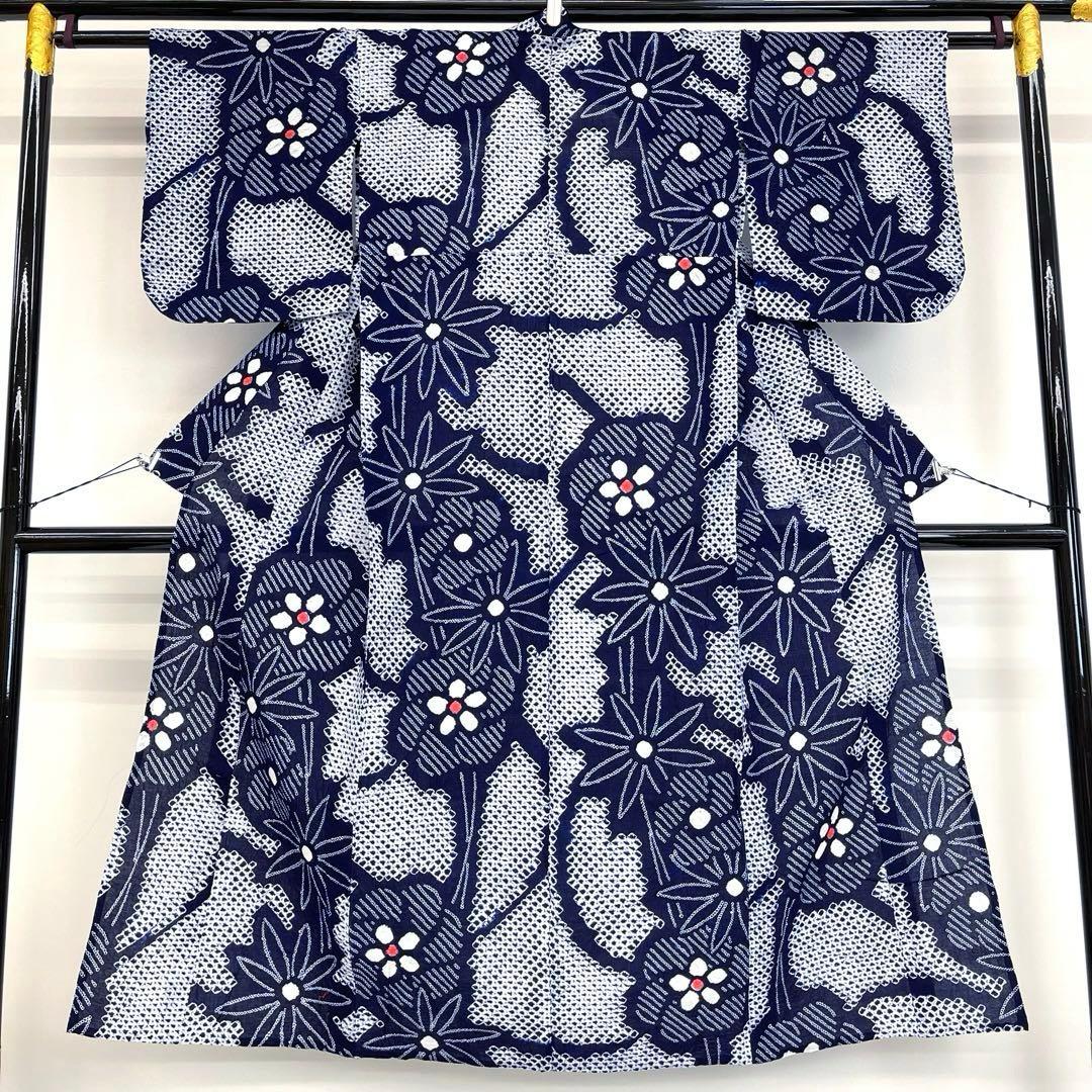 ひだまりです❣️ 【着物と帯 時流】Y25890◆本場有松鳴海絞り浴衣◆