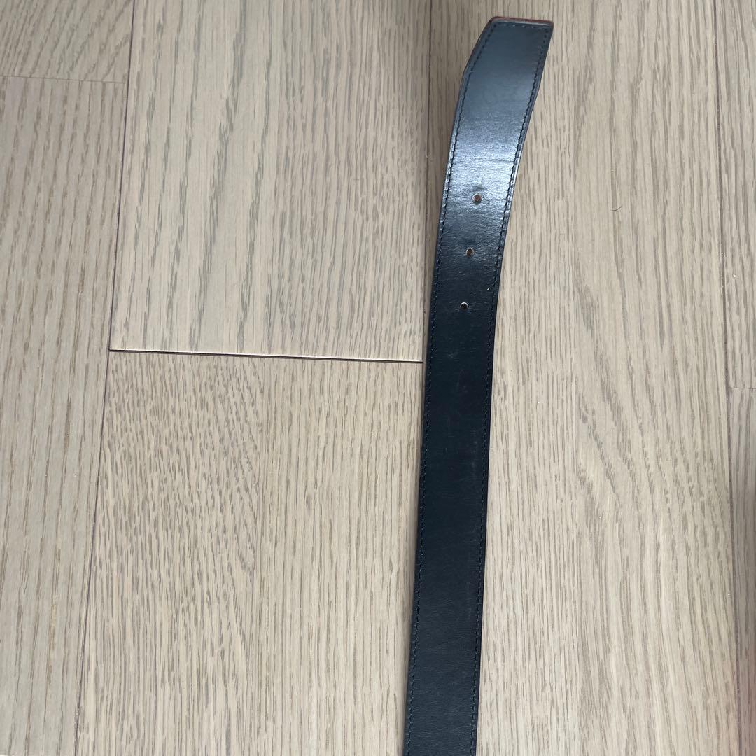 美品！HERMES オレンジ レザーベルト ゴールドバックル(新品)