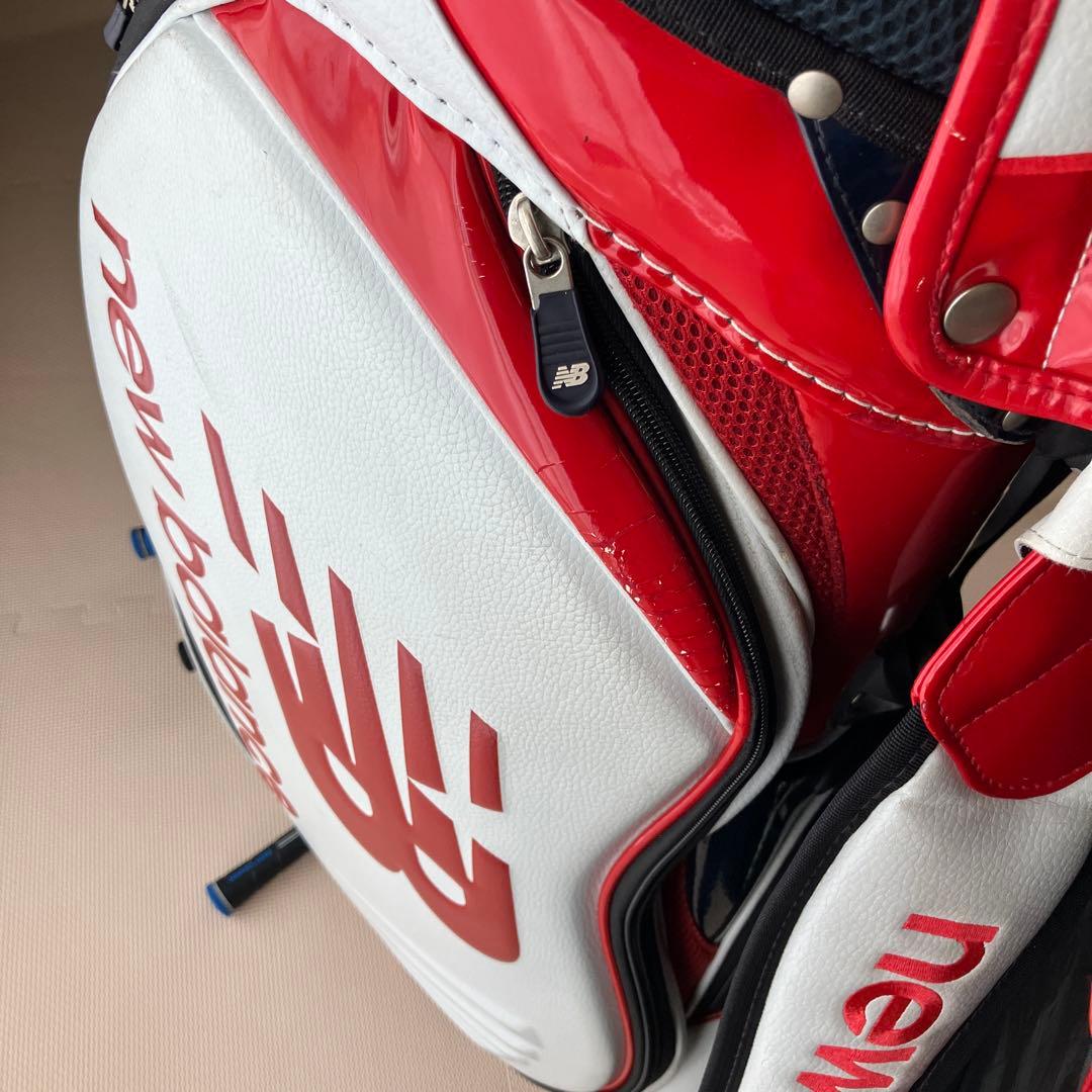 new balance ゴルフキャディバッグ ホワイト/レッド