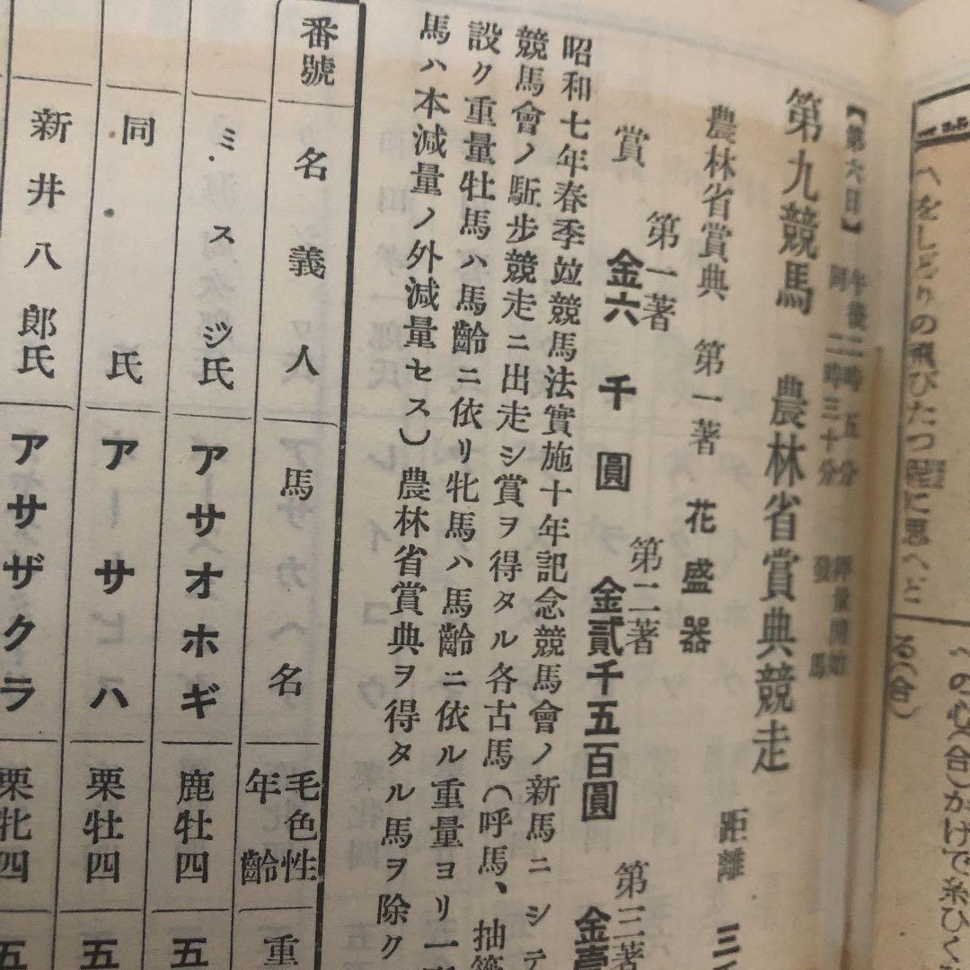 JRA 競馬 番組 目黒競馬 ワカタカ 希少 東京競馬倶楽部 歴史 博物館的