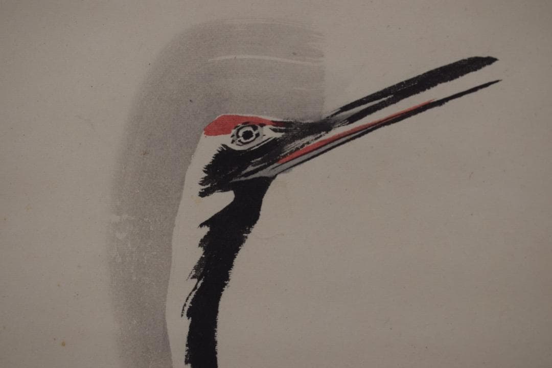 【真作】相澤五流/梅花鶴図/掛軸☆宝船☆Z-625