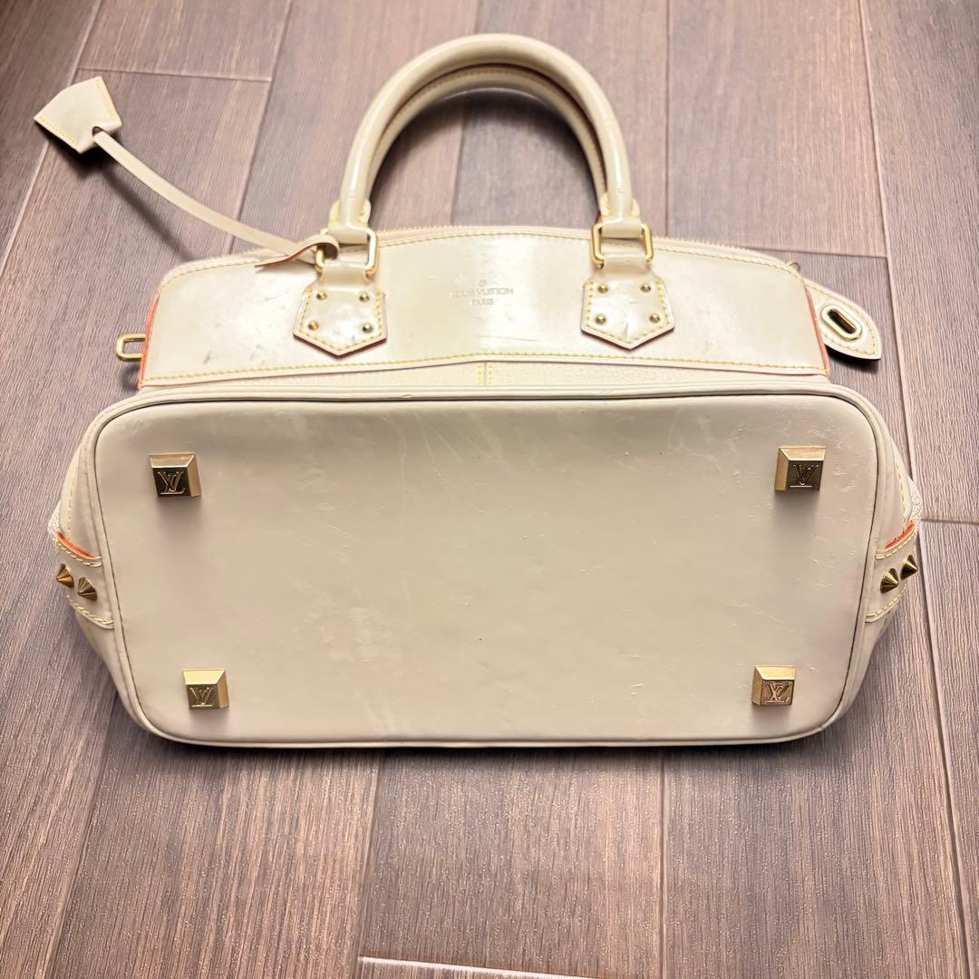 ルイヴィトン スハリ アンジェニューPM ハンドバッグ 白 本革 スタッズ 希少