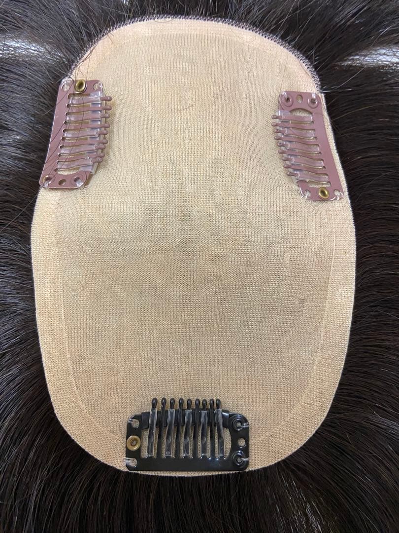 私元気・部分ウィッグ・12×8・ブラック・長さミディアム25センチ【試着のみ】