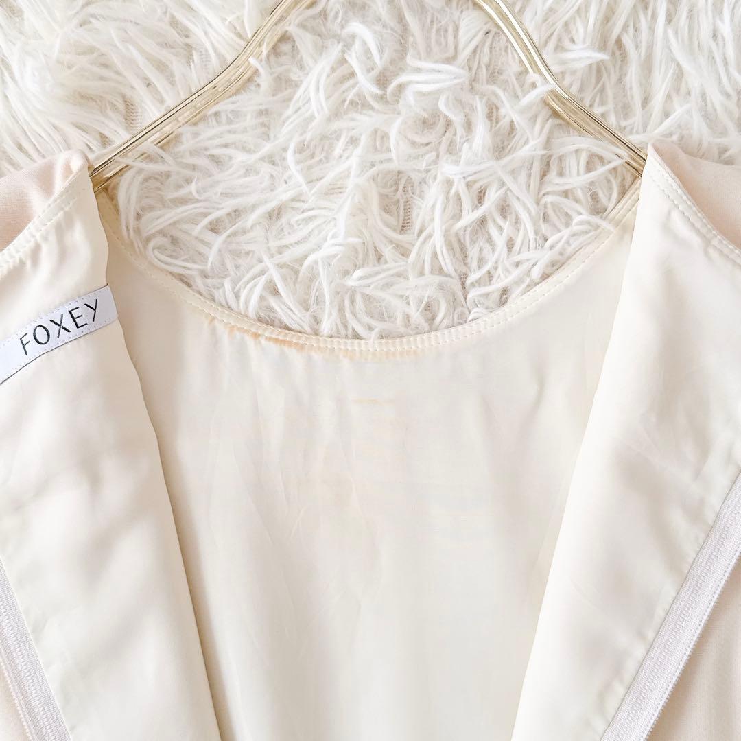 フォクシー✨Torte ハシゴレース ティアード ワンピース アイボリー 38