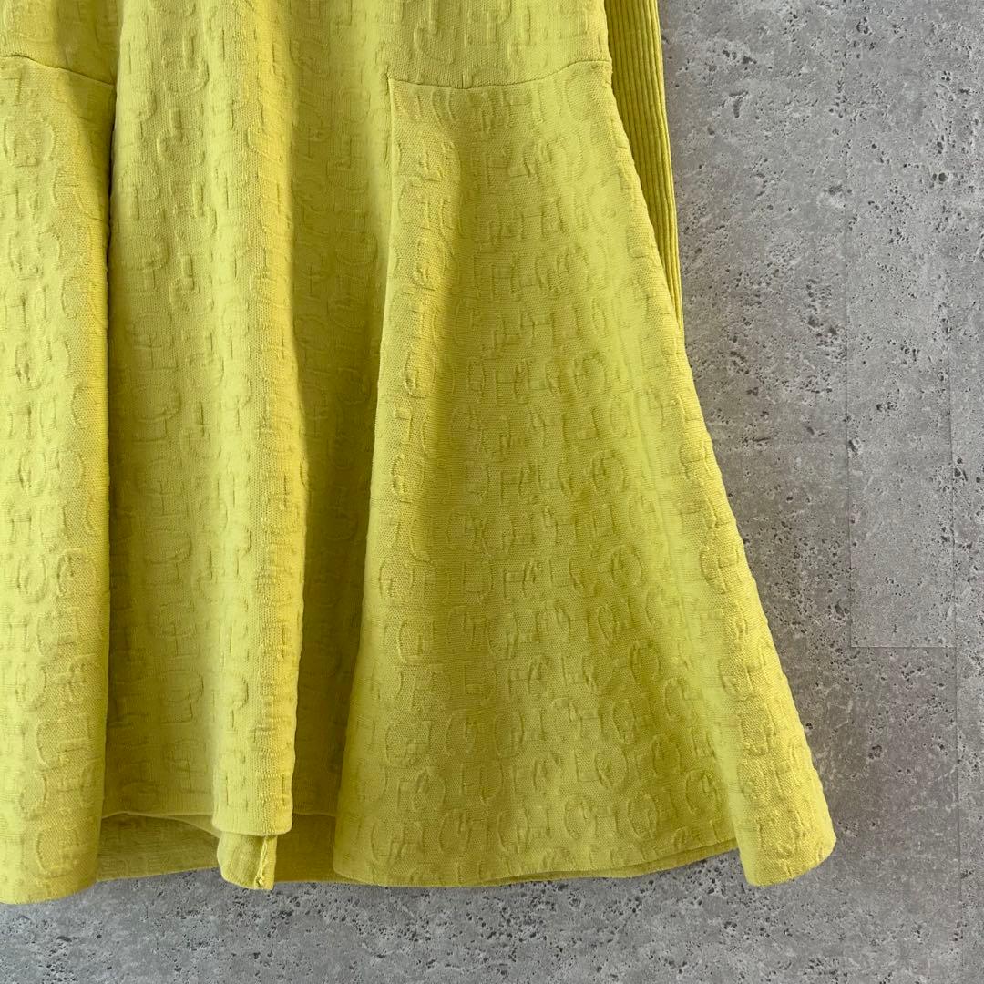 ✨美品✨ セルフォードCELFORD ロゴふくれジャガードニットワンピース 38