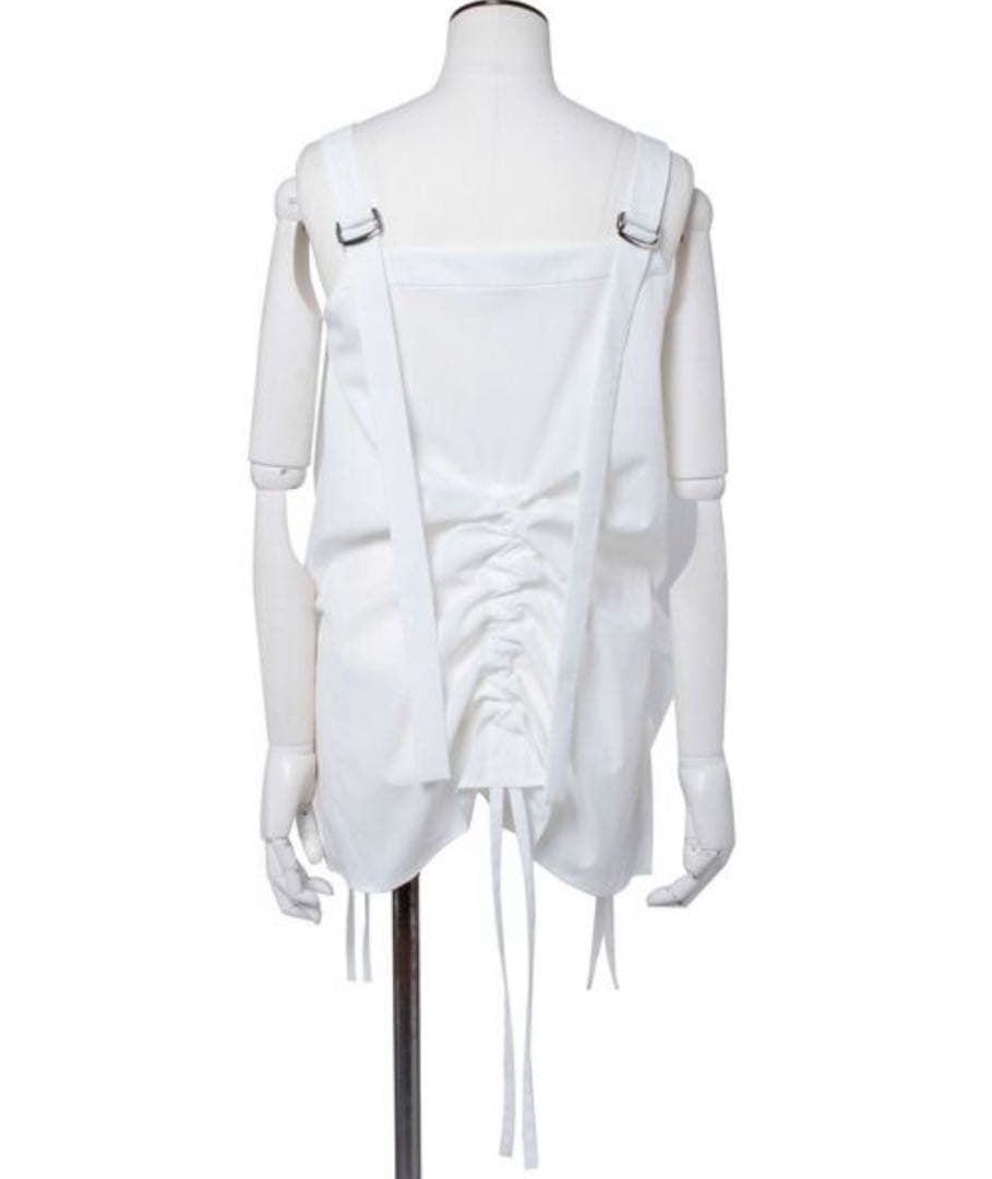 【新品未使用】UN3D. アンスリード ヘムギャザーシャツキャミソール ホワイト