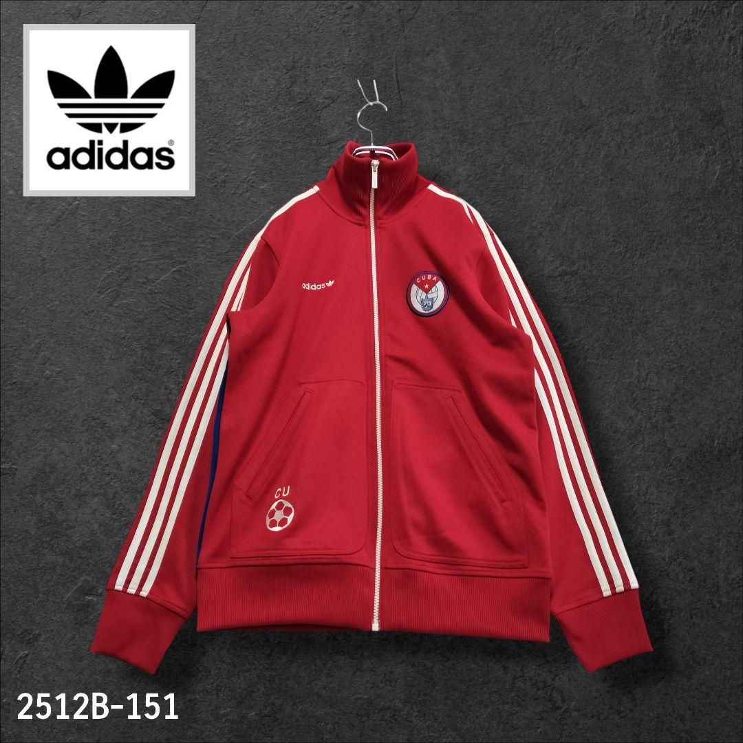 ★人気　アディダス　ジャージ　トラックジャケット　刺繍ロゴ　キューバ　M