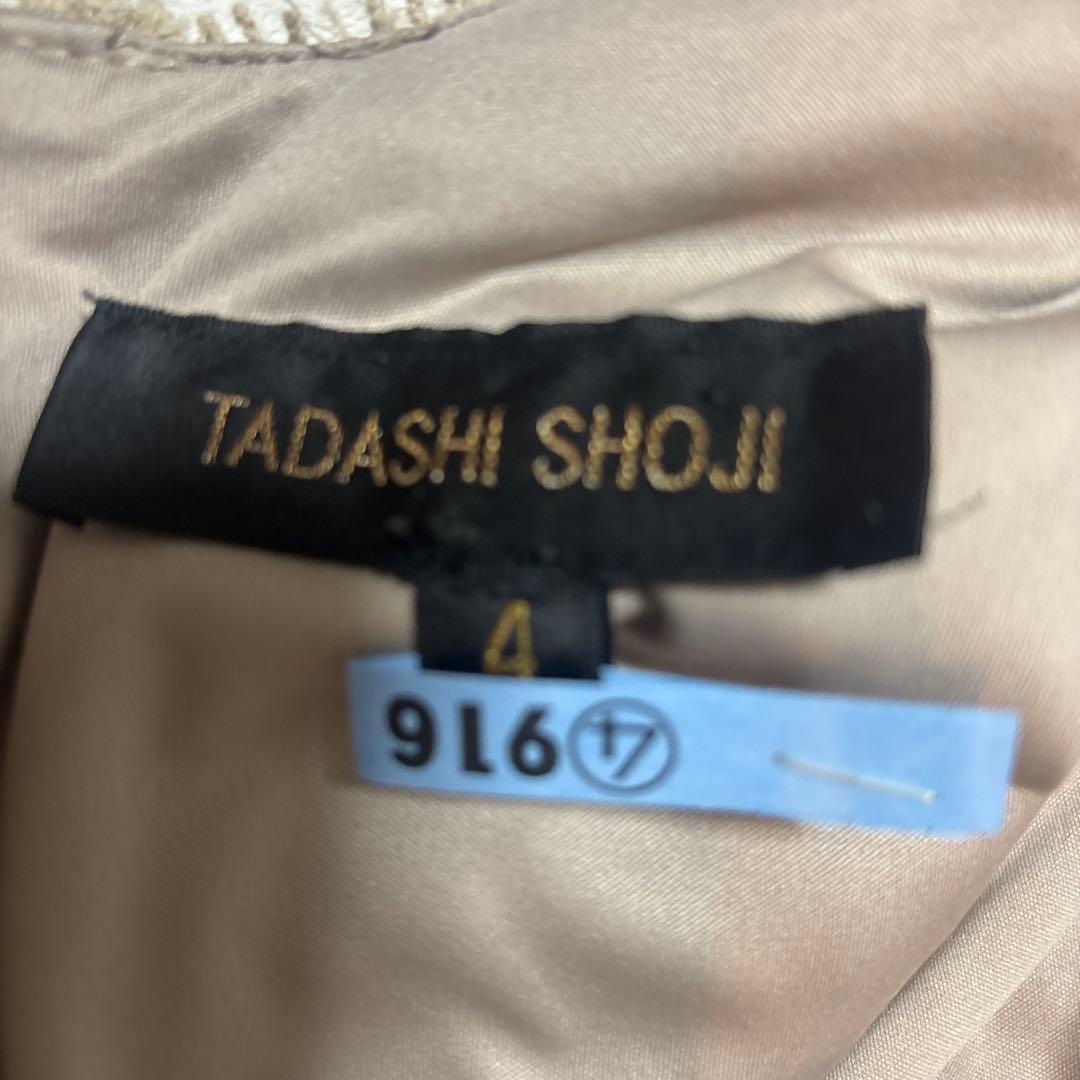【お値引き】TADASHI SHOJI レースワンピース　サイズ4 ベージュ