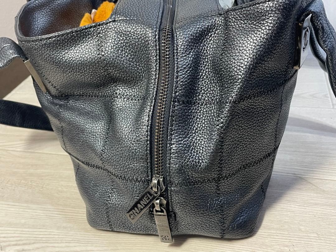 シャネル CHANEL トートバッグ チョコバーハン ドバッグ キャビアスキン