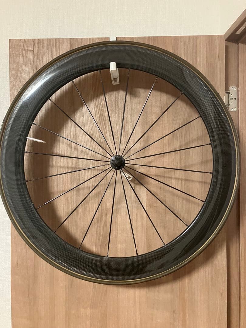 カーボンホイール　700c チューブラー　フロント　クイックリリース付き