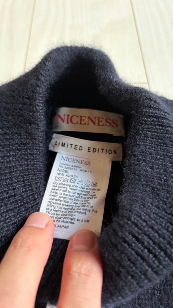 NICENESS  ALPACA モックネックセーター　ナイスネス