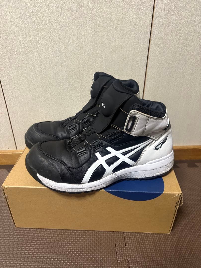 asics BOAシステム 安全靴 26.5cm 黒/白
