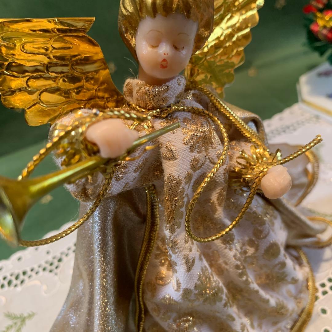西ドイツ製　レア・ビンテージのkoeste社のラッパを吹く天使！豪華で可愛い！