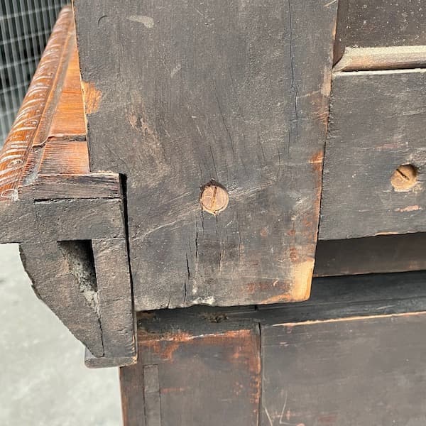 1880年頃　イギリスアンティーク　ミラーバックキャビネット　カップボード