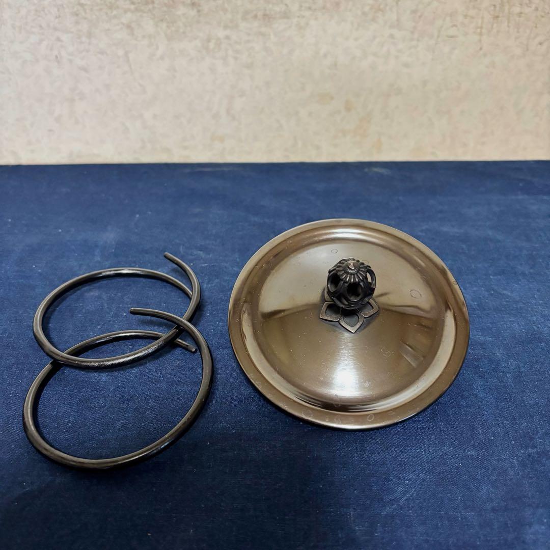 風炉/茶釜/電熱器/唐銅鬼面風炉/野々田製電熱器/敷板/茶道具/お点前道具