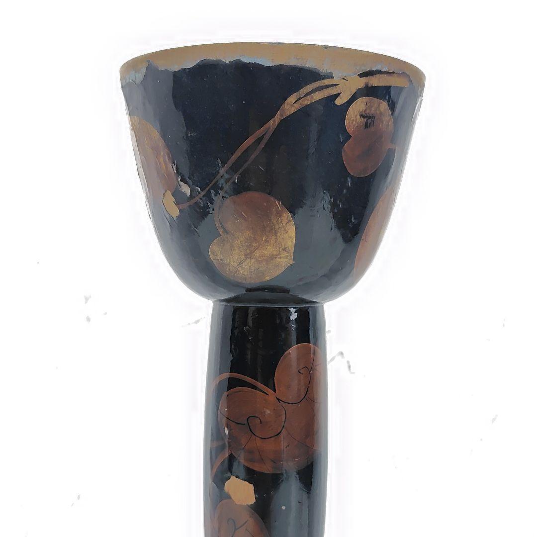 小鼓　鼓　鼓胴　つづみ　和楽器　蒔絵　金箔貼り　漆塗り