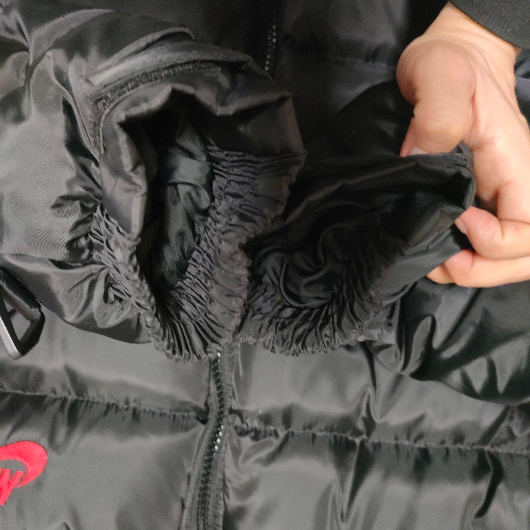 入手困難 大きいサイズ NIKE ダウンジャケット ロゴ 刺繍 リバーシブル 黒