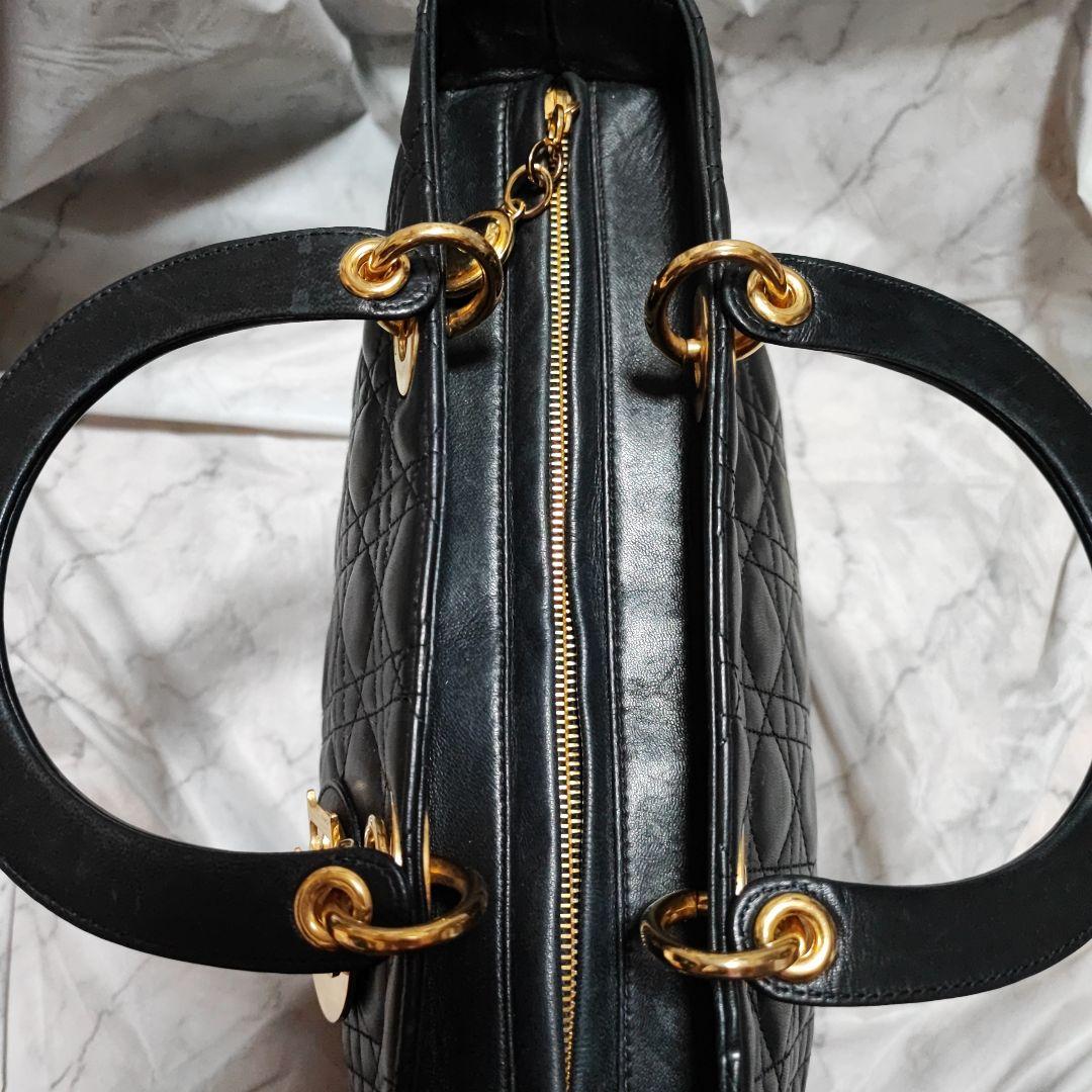 Christian Dior レディディオール カナージュ ラージ RU刻印 黒