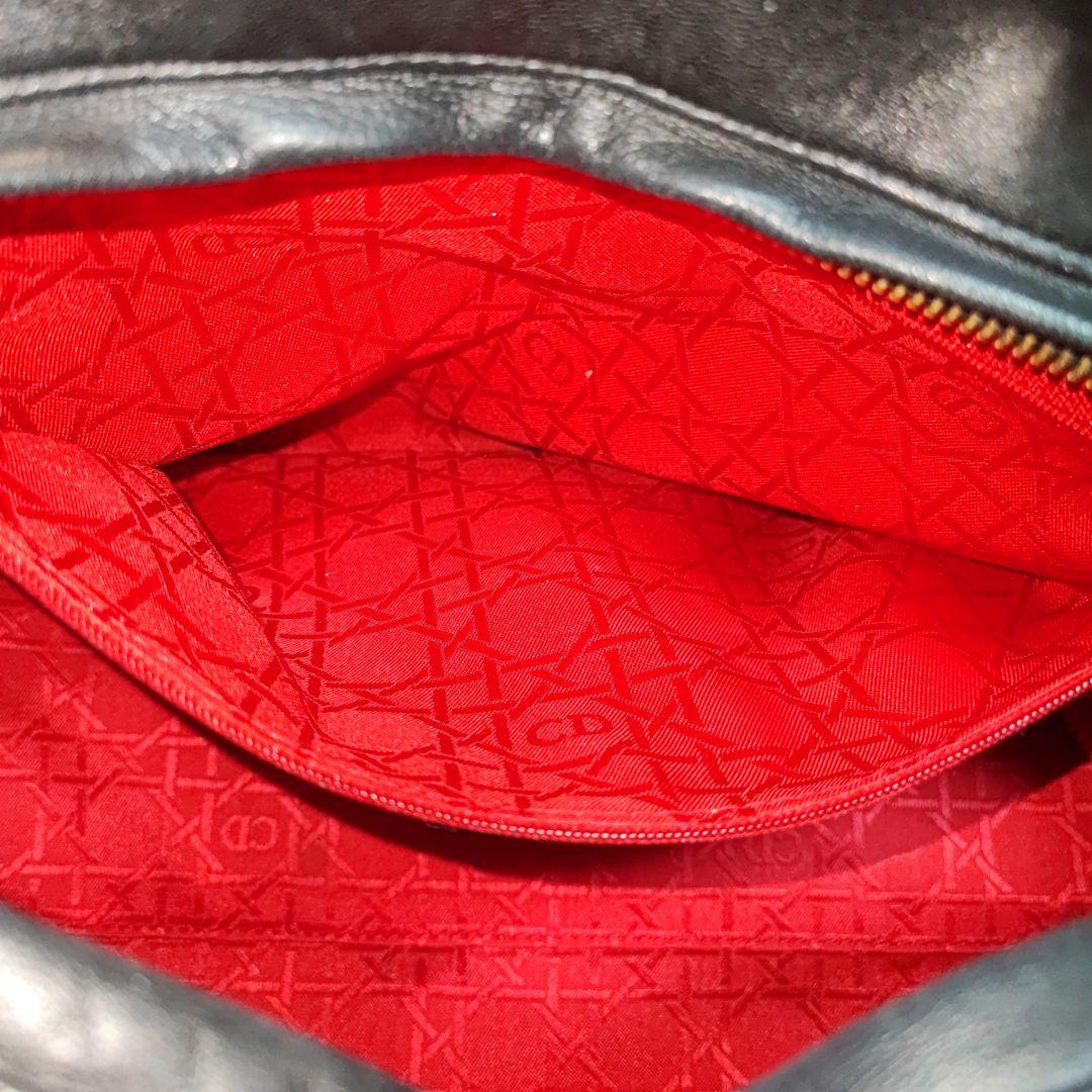 Christian Dior レディディオール カナージュ ラージ RU刻印 黒