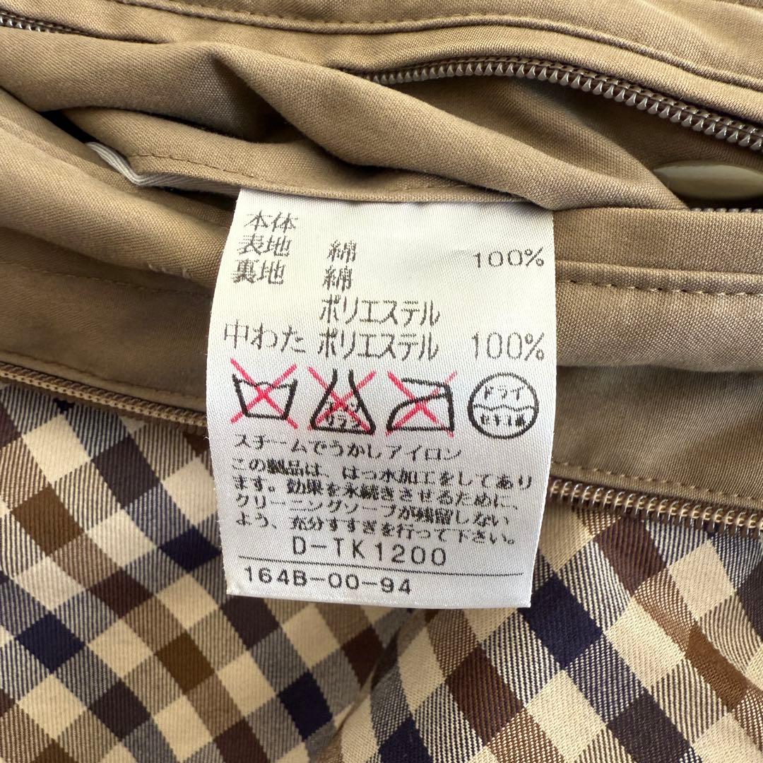 【美品】　アクアスキュータム モッズコート ライナー 裏地チェック ダウンコート