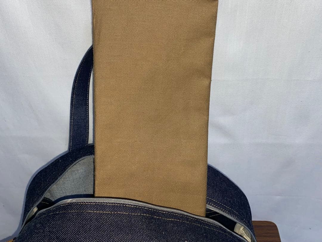 歳末セール☆岡山デニム☆トラ猫☆ステンシル☆扇型☆4wayボストンバッグ