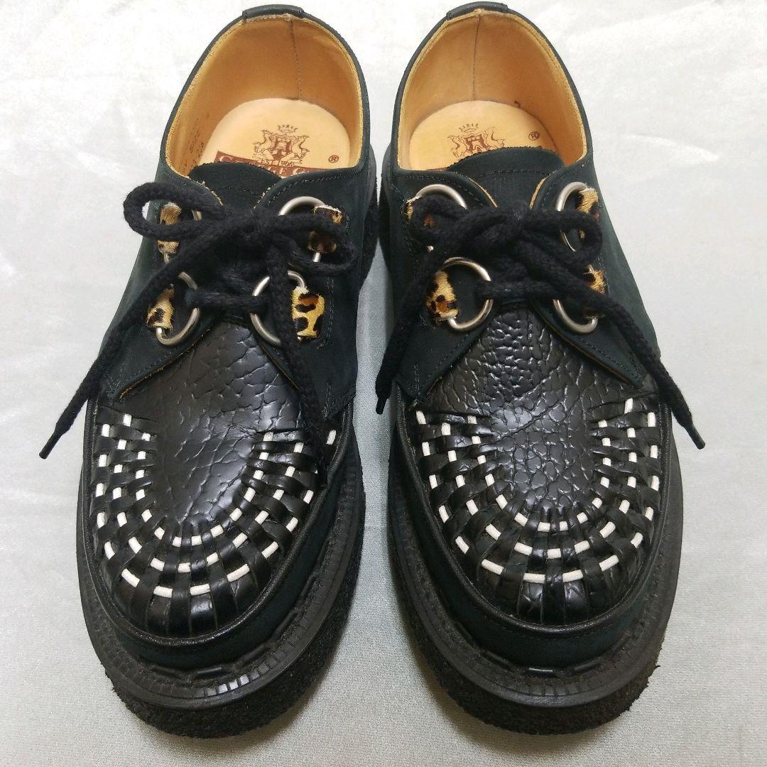 ジョージコックス ギブソン ラバーソール RNA別注 黒 白 レオパード 23