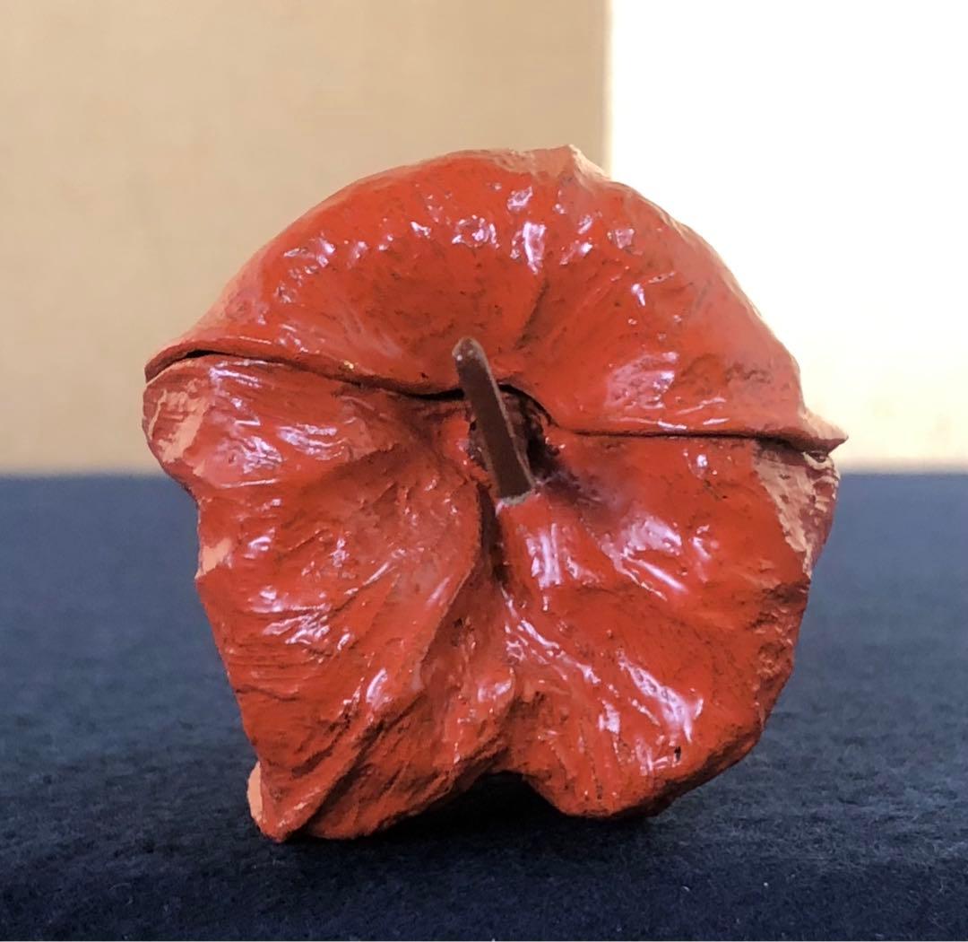 《R》茶道具 鬼灯香合 讃岐漆作家 藤岡研斎作 共箱 260209け1