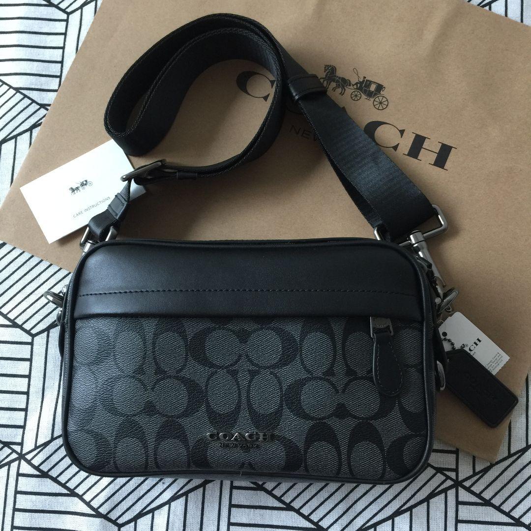 COACHコーチバッグ F50715 ブラック ショルダーバッグメンズバッグ