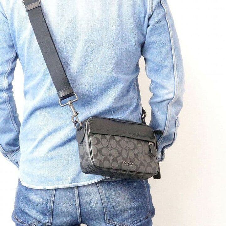 COACHコーチバッグ F50715 ブラック ショルダーバッグメンズバッグ