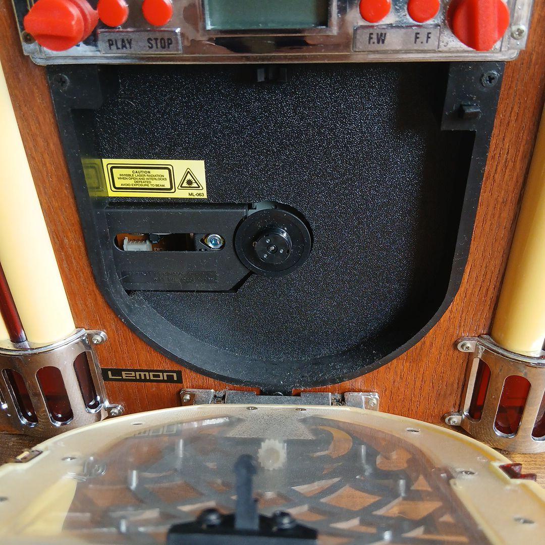 レトロアンティークLEMONジュークボックス型ラジオCD プレーヤー[美品]