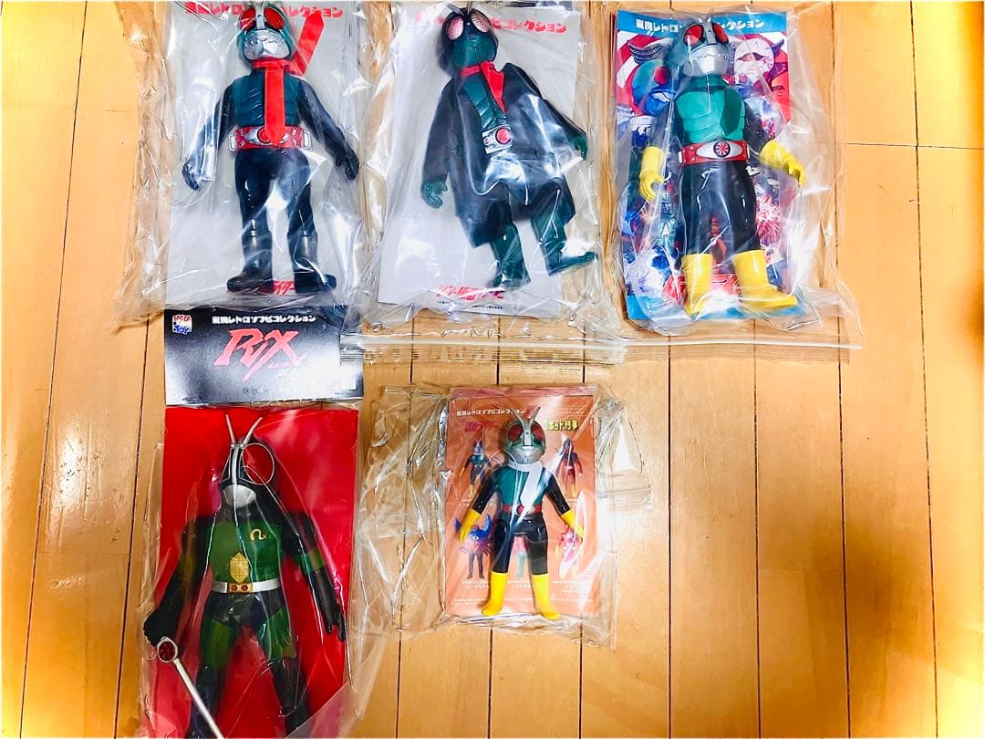 東映レトロソフビコレクション　仮面ライダー　5体セット