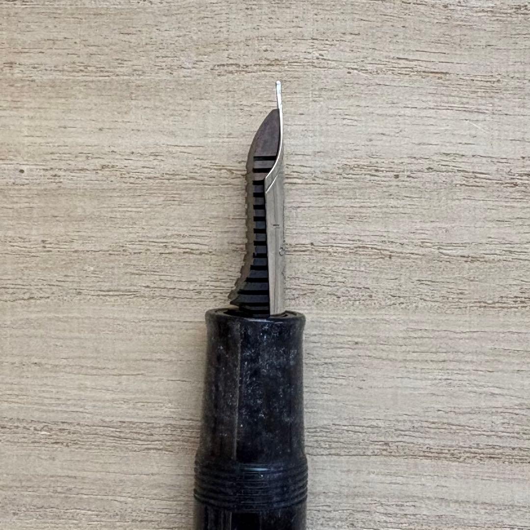 モカマタリオマス ボローニャ ブライトグレー シルバートリム 万年筆 F