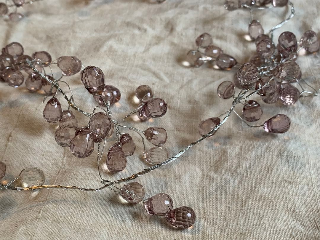 フランス ブロカント ガラスのガーランド アンティーク ヴィンテージ