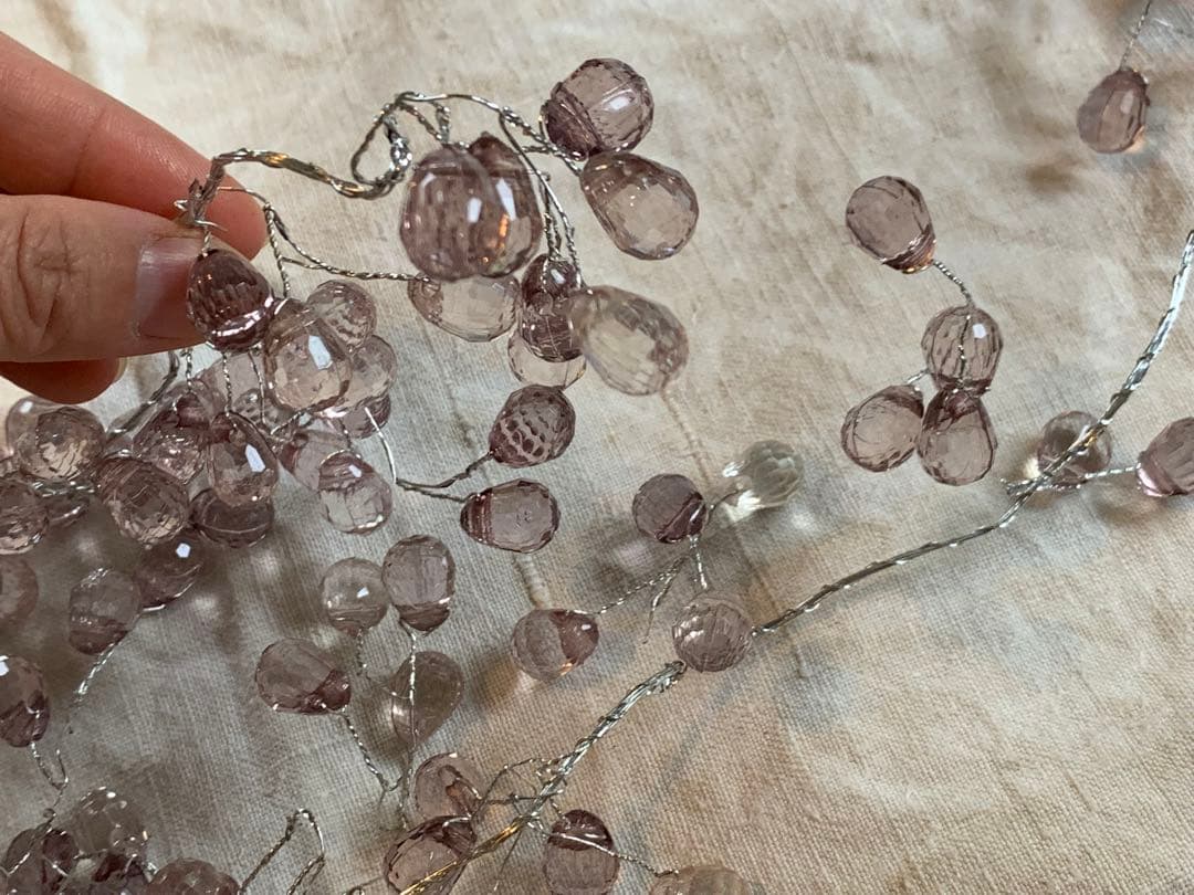 フランス ブロカント ガラスのガーランド アンティーク ヴィンテージ