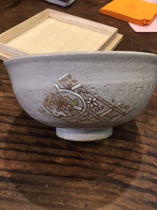 新品　徳田八十吉　4代　花文茶碗