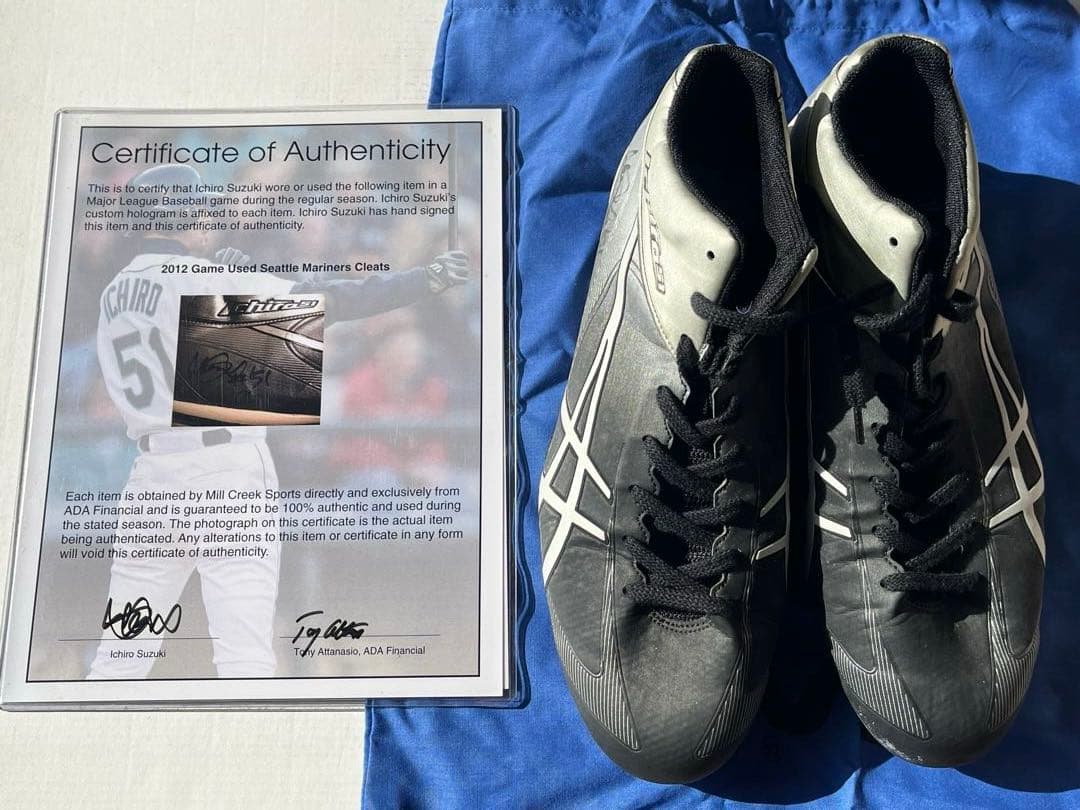 イチロー実使用直筆サイン入り2012年マ リナーズ アウェーゲーム用スバイク