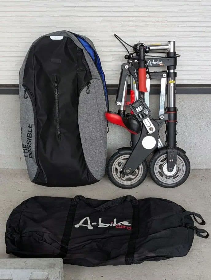 A-bike city (正規品) 前後エアタイヤ 持ち運びリュック・バック付き