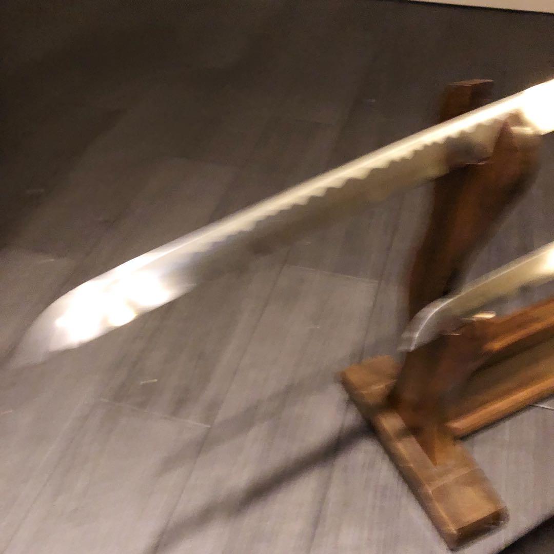 高級模造刀　龍梵字刻印　居合刀　 美術刀剣　太刀　脇差　大小セット　黒拵え