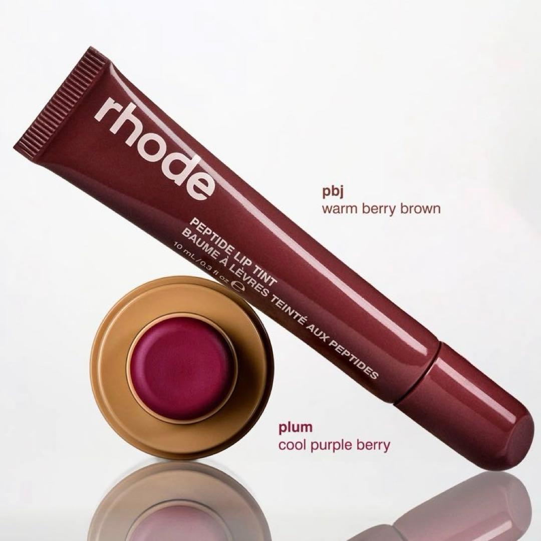 RHODE ヘイリー PLUM ポケット ブラッシュ+PBJリップ ティント