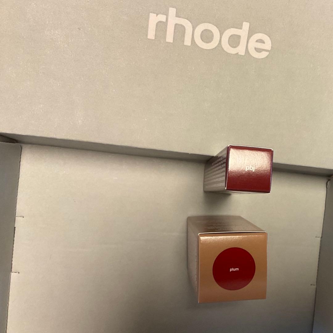 RHODE ヘイリー PLUM ポケット ブラッシュ+PBJリップ ティント